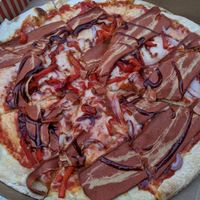 Bacon pizza at The Tube Bar in Luxembourg City
