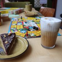 board games and vegan coffee and cake! at Lui Huiskamercafé in Groningen