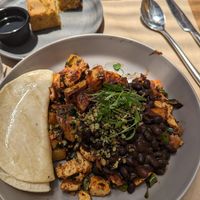 Pinnacle scrambled eggs (vegan) at Greens Restaurant in San Francisco