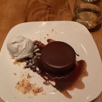 Vegan chocolate mousse  at Greens Restaurant in San Francisco