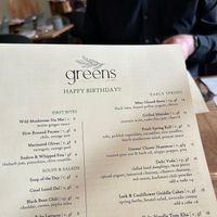 My very own birthday menu at Greens Restaurant in San Francisco