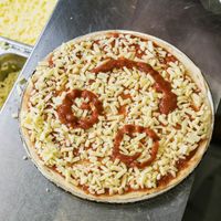 Happy pizza :) at The Pizza Maker in Petersham