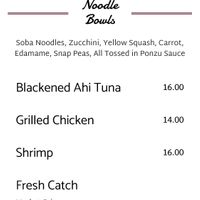 Noodle Bowl can be ordered with no meat 10-1-20 at The Surf in Fernandina Beach