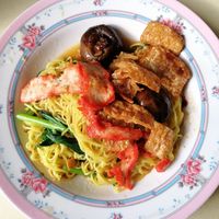 Mushrooms noodles at Tanaka Vegetarian 巧田中素食 - Bukit Gombak in West Singapore