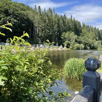 View from Granny Dowbekins Tearooms, Pooley Bridge  at Granny Dowbekins Tearooms in Penrith