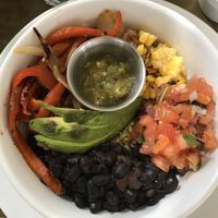 Burrito bowl - vegan and gluten free at Surf Box in Playa Flamingo