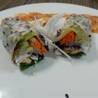 Fresh spring rolls at We Love Green in Chiang Mai