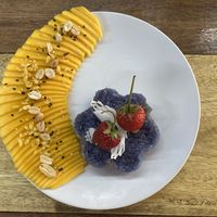 Mango sticky rice at We Love Green in Chiang Mai