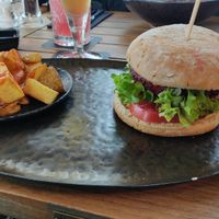 Vegan burger at Volt in Geel