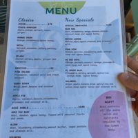 Menu at Veganautas Smoothie Bar in Loreto