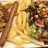 Chicken and sausage selection  at Bizargorri Taberna in San Sebastian