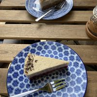 One is with cinnamon and figs, the other one with poppy seeds and cherries  at Plantmilkyway in Budapest