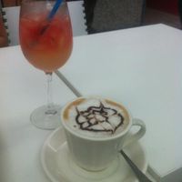 rose water and coffee at Loving Hut - Suntec City Mall in Central Singapore
