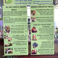 Menu   at Barefoot Zone in Captain Cook