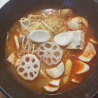 I took this photo before I mixed it lol  at Sonogong Maratang 손오공 마라탕 - Hongdae in Seoul