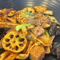 Vegan stir fry   at Sonogong Maratang 손오공 마라탕 - Hongdae in Seoul