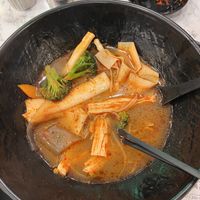 1 Spicyness vegetable brothh  at Sonogong Maratang 손오공 마라탕 - Hongdae in Seoul