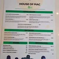 Vegan menu part 2 at World Famous House of Mac in Miami