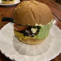 Burger 🍔 😍  at Kapphet Vegan in Vang Vieng