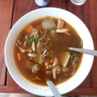 Tom Yum at Kapphet Vegan in Vang Vieng