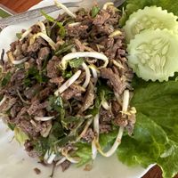 Soy protein Larbd #Veganuary at Kapphet Vegan in Vang Vieng