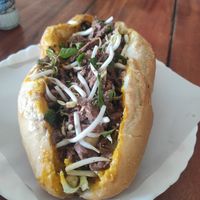 Laap sandwich 👌 at Kapphet Vegan in Vang Vieng