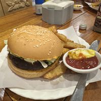 Amazing burger!  at Kapphet Vegan in Vang Vieng