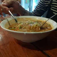 Delicious Coconut vegetable noodles at Kapphet Vegan in Vang Vieng