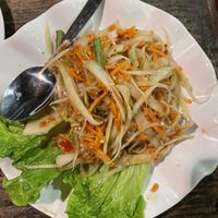 Papaya saladd  at Kapphet Vegan in Vang Vieng