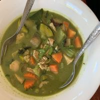 Green curry 20000 at Kapphet Vegan in Vang Vieng