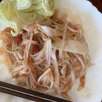 Papaya salad 15000 at Kapphet Vegan in Vang Vieng