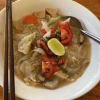 Noodle soup at Kapphet Vegan in Vang Vieng