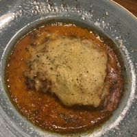 Vegan Lasagne with veggies and vegan cheese  at Sa Bodegueta in Mallorca