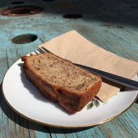 Vegan banana bread  at For Change Cafe - Melbourne Uni. in Parkville