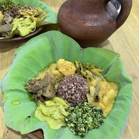 Rice and curry  at Ranbath in Colombo