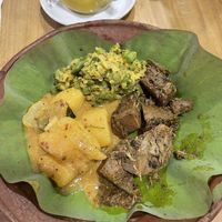Rice and curry at Ranbath in Colombo