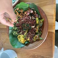 All is vegan? It's very gooood! So happy! at Ranbath in Colombo