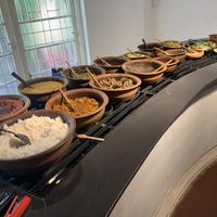 Selection of dishes  at Ranbath in Colombo