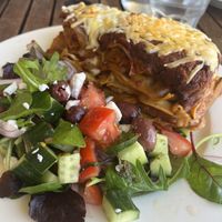 vegan lasagna  at The Lillipad Cafe in Cairns