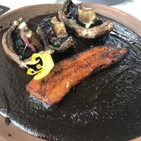 Portobello con mole negro  at House in Cuernavaca