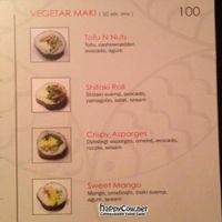 menu2 at Yuri Sushi in Copenhagen
