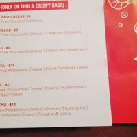 Vegan range available on the main menu.  at Ghilli Pizza in Auckland