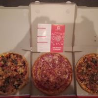 Vegan cheese and cheese; veg and veg; veg supreme.  at Ghilli Pizza in Auckland