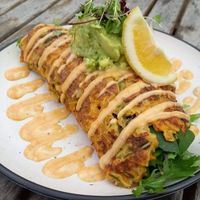 Kimchi vegan omelet. at Gratitude in Tauranga