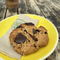 Protein choc chip cookie - SOOO GOODD  at Gratitude in Tauranga
