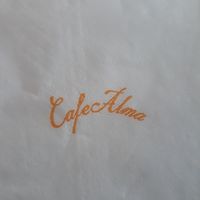 Waiting for Vegan pita lunch ... at Cafe Alma in Tel Aviv