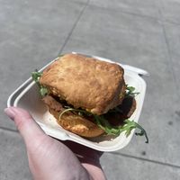 Vegan sandwich with Fieldroast  at Honest Biscuits in Seattle