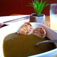 Spinach soup at DaTerra in Aveiro