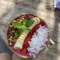 Dragon fruit smoothie bowl   at Secret Penida in Penida Island