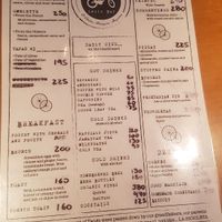 Menu at La Bicicleta in El Chalten
